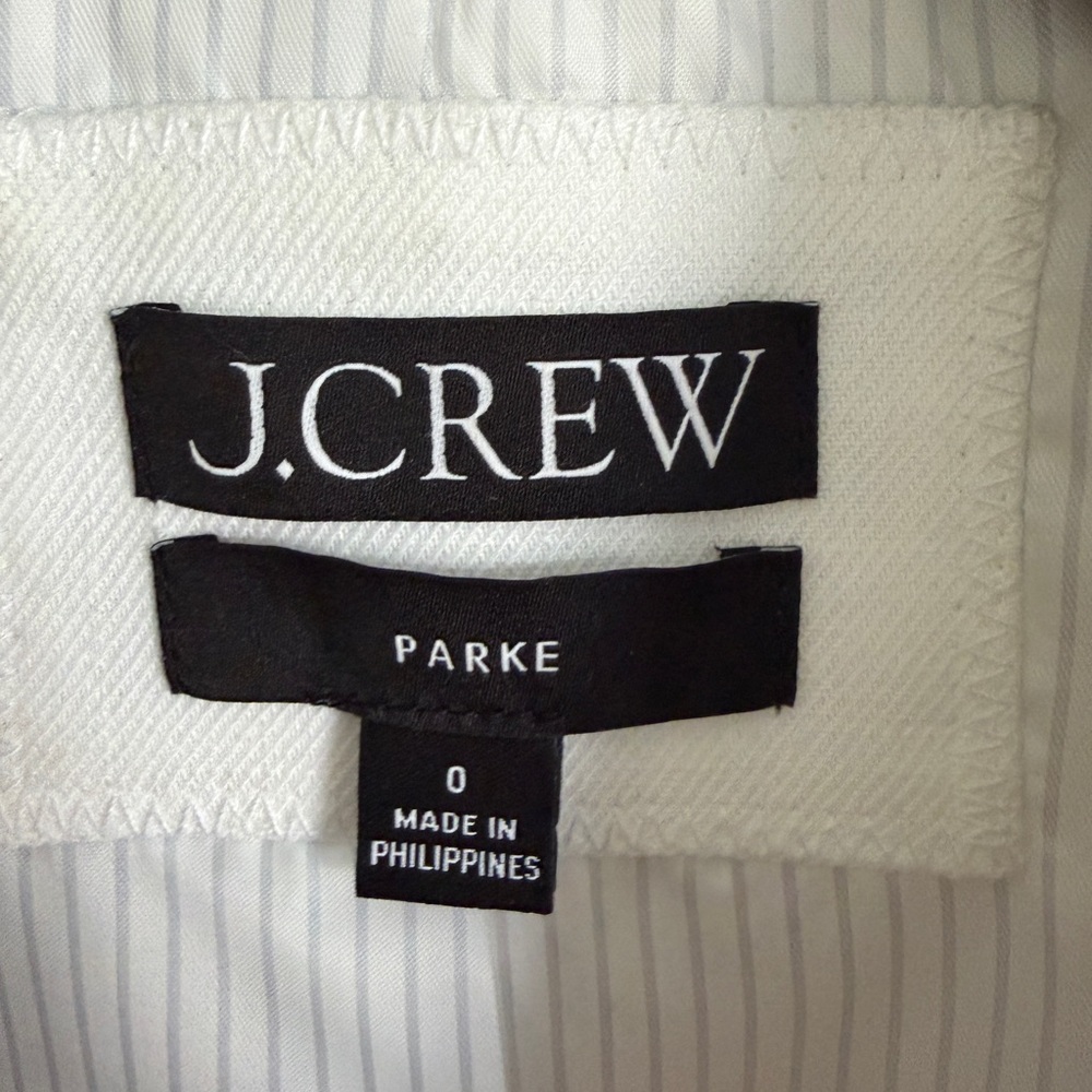 J. Crew Women's White Parke Stretch Line Blazer - Picture 3 of 6